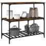 Smoked oak engineered wood kitchen cart 100x50x95 cm by , Kitchen and dining carts - Ref: Foro24-842308, Price: 84,29 €, Disc...