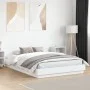 Bed frame with white LED lights 160x200 cm by , Beds and slatted bases - Ref: Foro24-3209779, Price: 152,34 €, Discount: %
