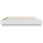 Bed frame with white LED lights 160x200 cm by , Beds and slatted bases - Ref: Foro24-3209779, Price: 152,34 €, Discount: %
