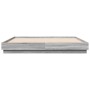 Bed frame with LED lights Sonoma gray 200x200 cm by , Beds and slatted bases - Ref: Foro24-3209770, Price: 161,76 €, Discount: %