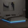 Estructura de cama con luces LED blanco 180x200 cm de , Camas y somieres - Ref: Foro24-3209772, Precio: 155,26 €, Descuento: %