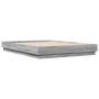 Bed frame with LED lights Sonoma gray 150x200 cm by , Beds and slatted bases - Ref: Foro24-3209791, Price: 182,60 €, Discount: %
