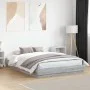 Bed frame with LED lights Sonoma gray 150x200 cm by , Beds and slatted bases - Ref: Foro24-3209791, Price: 182,60 €, Discount: %