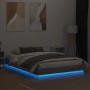 Bed frame with LED lights Sonoma gray 150x200 cm by , Beds and slatted bases - Ref: Foro24-3209791, Price: 185,47 €, Discount: %