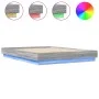 Bed frame with LED lights Sonoma gray 140x200 cm by , Beds and slatted bases - Ref: Foro24-3209798, Price: 180,00 €, Discount: %
