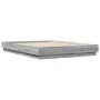 Bed frame with LED lights Sonoma gray 140x200 cm by , Beds and slatted bases - Ref: Foro24-3209798, Price: 180,00 €, Discount: %