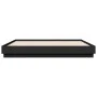 Estructura de cama madera de ingeniería negra 200x200 cm de , Camas y somieres - Ref: Foro24-3209829, Precio: 146,31 €, Descu...