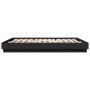 Black engineered wood bed frame 200x200 cm by , Beds and slatted bases - Ref: Foro24-3209829, Price: 152,34 €, Discount: %