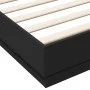 Estructura de cama madera de ingeniería negra 200x200 cm de , Camas y somieres - Ref: Foro24-3209829, Precio: 146,31 €, Descu...