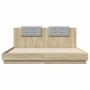 Estructura de cama cabecero luces LED roble Sonoma 200x200 cm de , Camas y somieres - Ref: Foro24-3209984, Precio: 254,93 €, ...