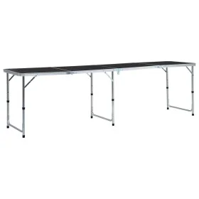 Mesa de camping plegable de aluminio gris 240x60 cm by vidaXL, camping furniture - Ref: Foro24-48177, Price: 116,93 €, Discou...