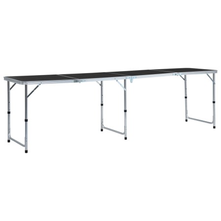 Faltbarer Campingtisch aus grauem Aluminium 240x60 cm von vidaXL, Campingmöbel - Ref: Foro24-48177, Preis: 128,72 €, Rabatt: %