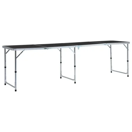 Mesa de camping plegable de aluminio gris 240x60 cm by vidaXL, camping furniture - Ref: Foro24-48177, Price: 116,93 €, Discou...