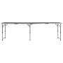 Faltbarer Campingtisch aus grauem Aluminium 240x60 cm von vidaXL, Campingmöbel - Ref: Foro24-48177, Preis: 128,72 €, Rabatt: %