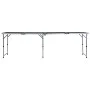 Mesa de camping plegable de aluminio gris 240x60 cm by vidaXL, camping furniture - Ref: Foro24-48177, Price: 116,93 €, Discou...