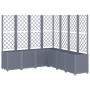Jardinera con enrejado PP gris 160x160x140 cm de , Maceteros y jardineras - Ref: Foro24-367881, Precio: 252,93 €, Descuento: %