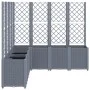 Planter with gray PP trellis 160x160x140 cm by , Pots and planters - Ref: Foro24-367881, Price: 267,71 €, Discount: %