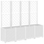Planter with white PP trellis 160x40x140 cm by , Pots and planters - Ref: Foro24-367874, Price: 213,50 €, Discount: %