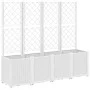 Planter with white PP trellis 160x40x140 cm by , Pots and planters - Ref: Foro24-367874, Price: 209,20 €, Discount: %