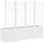 Planter with white PP trellis 160x40x140 cm by , Pots and planters - Ref: Foro24-367874, Price: 213,50 €, Discount: %