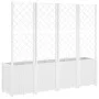 Planter with white PP trellis 160x40x140 cm by , Pots and planters - Ref: Foro24-367874, Price: 209,20 €, Discount: %