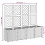Planter with white PP trellis 160x40x140 cm by , Pots and planters - Ref: Foro24-367874, Price: 209,20 €, Discount: %