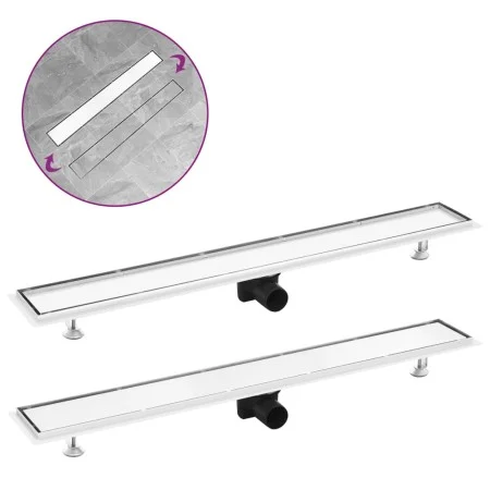 Desagüe de ducha con cubierta 2 en 1 acero inoxidable 93x14 cm de vidaXL, Desagües - Ref: Foro24-146010, Precio: 52,19 €, Des...