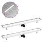 Shower drain with cover 2 in 1 stainless steel 93x14 cm by vidaXL, Drains - Ref: Foro24-146010, Price: 53,05 €, Discount: %