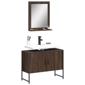 Badezimmermöbel-Set 2-teilig Eiche braun Holzwerkstoff von , Badezimmermöbel - Ref: Foro24-3214343, Preis: 87,73 €, Rabatt: %