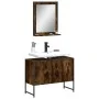 Bathroom furniture set 2 pieces engineered wood smoked oak by , Bathroom furniture - Ref: Foro24-3214341, Price: 102,74 €, Di...