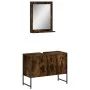 Badezimmermöbel-Set, 2-teilig, Holzwerkstoff, geräucherte Eiche von , Badezimmermöbel - Ref: Foro24-3214341, Preis: 102,74 €,...