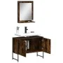Badezimmermöbel-Set, 2-teilig, Holzwerkstoff, geräucherte Eiche von , Badezimmermöbel - Ref: Foro24-3214341, Preis: 102,74 €,...