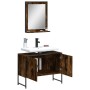 Badezimmermöbel-Set, 2-teilig, Holzwerkstoff, geräucherte Eiche von , Badezimmermöbel - Ref: Foro24-3214341, Preis: 102,32 €,...