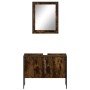 Badezimmermöbel-Set, 2-teilig, Holzwerkstoff, geräucherte Eiche von , Badezimmermöbel - Ref: Foro24-3214341, Preis: 102,32 €,...