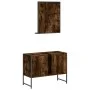 Badezimmermöbel-Set, 2-teilig, Holzwerkstoff, geräucherte Eiche von , Badezimmermöbel - Ref: Foro24-3214341, Preis: 102,74 €,...