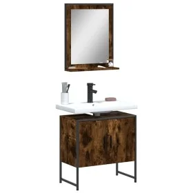 Set de muebles de baño 2 pzas madera ingeniería roble ahumado de , Muebles de baño - Ref: Foro24-3214336, Precio: 83,91 €, De...