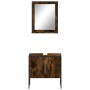 Set de muebles de baño 2 pzas madera ingeniería roble ahumado de , Muebles de baño - Ref: Foro24-3214336, Precio: 82,95 €