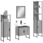 4-teiliges Badezimmerschrank-Set aus grauem Sonoma-Sperrholz von , Badezimmermöbel - Ref: Foro24-3214357, Preis: 221,94 €, Ra...