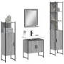 4-teiliges Badezimmerschrank-Set aus grauem Sonoma-Sperrholz von , Badezimmermöbel - Ref: Foro24-3214357, Preis: 219,14 €, Ra...