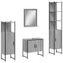 4-teiliges Badezimmerschrank-Set aus grauem Sonoma-Sperrholz von , Badezimmermöbel - Ref: Foro24-3214357, Preis: 219,14 €, Ra...