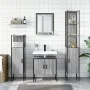 4-teiliges Badezimmerschrank-Set aus grauem Sonoma-Sperrholz von , Badezimmermöbel - Ref: Foro24-3214357, Preis: 219,14 €, Ra...