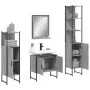 4-teiliges Badezimmerschrank-Set aus grauem Sonoma-Sperrholz von , Badezimmermöbel - Ref: Foro24-3214357, Preis: 219,14 €, Ra...