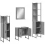Set de armario de baño 4 pzas madera contrachapada gris sonoma de , Muebles de baño - Ref: Foro24-3214357, Precio: 219,14 €, ...