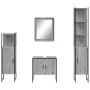 4-teiliges Badezimmerschrank-Set aus grauem Sonoma-Sperrholz von , Badezimmermöbel - Ref: Foro24-3214357, Preis: 219,14 €, Ra...