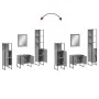 4-teiliges Badezimmerschrank-Set aus grauem Sonoma-Sperrholz von , Badezimmermöbel - Ref: Foro24-3214357, Preis: 219,14 €, Ra...