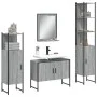 4-teiliges Badezimmerschrank-Set aus grauem Sonoma-Sperrholz von , Badezimmermöbel - Ref: Foro24-3214362, Preis: 226,90 €, Ra...