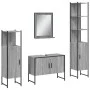 4-teiliges Badezimmerschrank-Set aus grauem Sonoma-Sperrholz von , Badezimmermöbel - Ref: Foro24-3214362, Preis: 226,90 €, Ra...