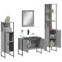 4-teiliges Badezimmerschrank-Set aus grauem Sonoma-Sperrholz von , Badezimmermöbel - Ref: Foro24-3214362, Preis: 229,94 €, Ra...
