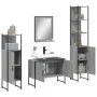 4-teiliges Badezimmerschrank-Set aus grauem Sonoma-Sperrholz von , Badezimmermöbel - Ref: Foro24-3214362, Preis: 226,90 €, Ra...