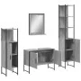 4-teiliges Badezimmerschrank-Set aus grauem Sonoma-Sperrholz von , Badezimmermöbel - Ref: Foro24-3214362, Preis: 226,90 €, Ra...